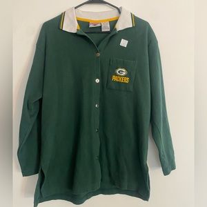 Vintage Rare Green Bay Packers Cotton Button Down